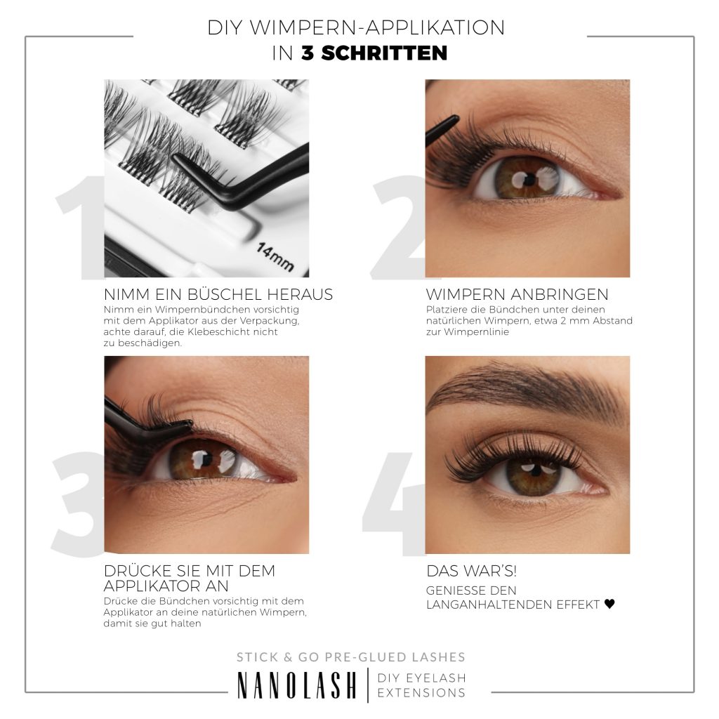 nanolash Künstliche Wimpern Selbstklebend